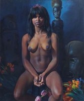 Lot 615 - Fritz Aigner, Patricia, oil.