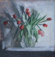 Lot 656 - George Weissbort, Tulips, oil.