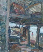 Lot 665 - Mart Guinness Aschan, The Boatshed, oil.