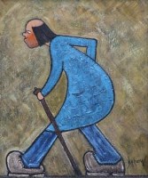 Lot 700 - Albert Barlow, Georgie Baldhead, acrylic.