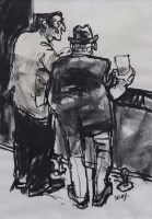 Lot 708 - William Selby, At the bar, ink.