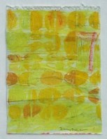 Lot 711 - Sir Terry Frost, Yellow Circles, wax crayon and pencil