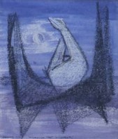 Lot 724 - Harold Wood, Night in the Wilderness, mixed media.