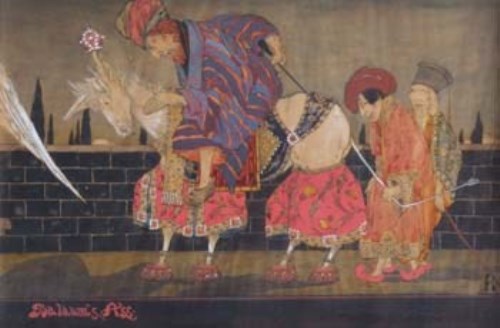 Lot 729 - Elyse Ashe Lord, Balaam's Ass, watercolour.
