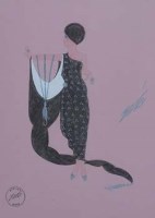 Lot 740 - Erté, Costume design, mixed media.