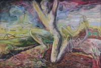 Lot 744 - Derrick Sayer, The Garden of Eden, mixed media.