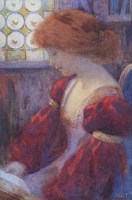 Lot 780 - Harry G. Theaker, Romance, watercolour.