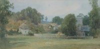 Lot 803 - Alfred Leyman, Gittisham Village, Devon, watercolour.