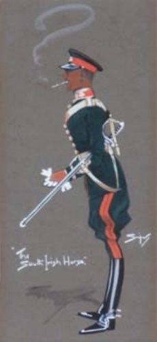Lot 810 - Sniper, after Snaffles, The South Irish Horse, watercolour.