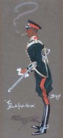 Lot 810 - Sniper, after Snaffles, The South Irish Horse, watercolour.