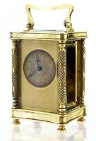 Lot 832 - Brass carriage clock