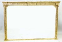 Lot 839 - Edwardian gilt wood and gesso over mantel mirror