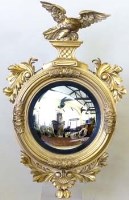 Lot 842 - Regency style circular convex wall mirror