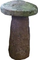 Lot 847 - Sandstone garden mushroom, height 80cm.