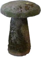 Lot 850 - Sandstone garden mushroom, height 65cm.