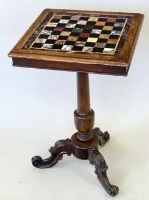 Lot 863 - Victorian rosewood games table.