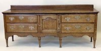 Lot 866 - George III oak dresser base.