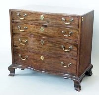 Lot 867 - George III mahogany chest of drawers with
