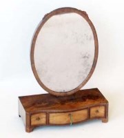 Lot 868 - George III mahogany dressing table mirror.