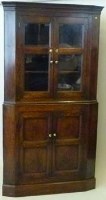 Lot 872 - Oak corner cabinet.