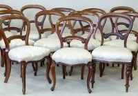 Lot 884 - Harlequin set of 16 Victorian dining chairs