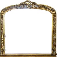 Lot 914 - Victorian carved gilt wood over mantel mirror