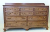 Lot 935 - George III mahogany Lancashire type mule chest
