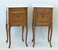 Lot 939 - Pair of French oak night tables