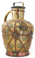 Lot 11 - Brass and copper lidded milk jug
