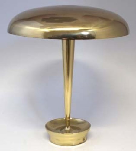 Lot 24 - 1950's table lamp brass shade.