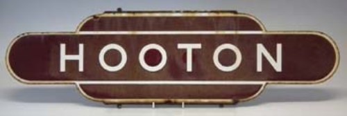 Lot 30 - Hooton Train Station sign.