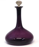 Lot 111 - Amethyst coloured Ships Decanter