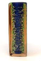 Lot 123 - Square section glass vase.