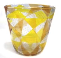 Lot 134 - Barovier and Toso Intarsia art glass vase
