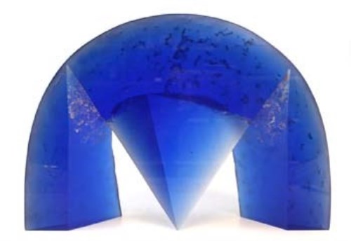 Lot 151 - Stanislava Grebenichkova 'Silent Place' blue glass sculpture