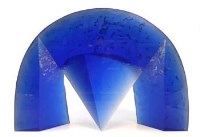 Lot 151 - Stanislava Grebenichkova 'Silent Place' blue glass sculpture