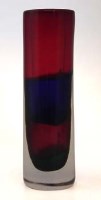 Lot 152 - Glass vase in the style of Bianconi  with red