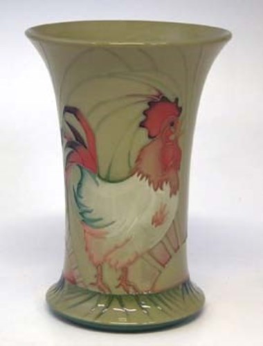 Lot 206 - Moorcroft cockerel vase