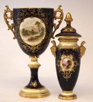 Lot 246 - Two Coalport vases, one with miss matched lid.