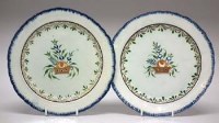 Lot 272 - Pair of pearlware plates circa 1800   painted