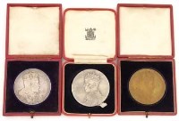 Lot 288 - Three Coronation Medals, Cased: 1902x2, 1937
