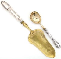 Lot 309 - French Ice cream scoop and sugar sifter