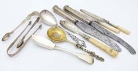Lot 310 - Ten items of mixed decorative flatware 18th/19th