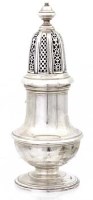 Lot 317 - Silver sugar shaker (Lowe & Sons, Chester)