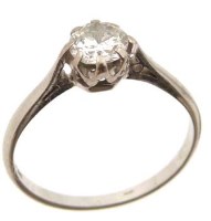 Lot 328 - Single stone diamond ring marked Plat.