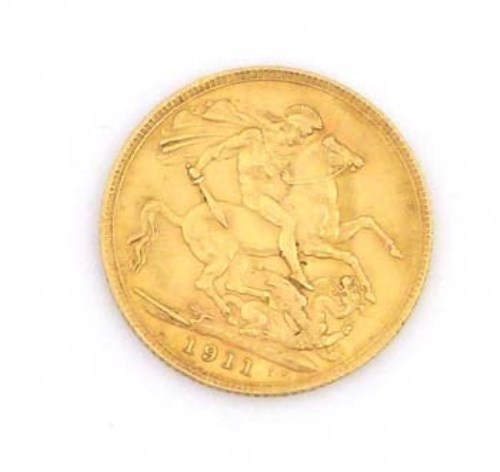 Lot 329 - George V gold sovereign, 1911
