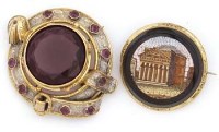 Lot 333 - Micro moasaic circular brooch of the Pantheon