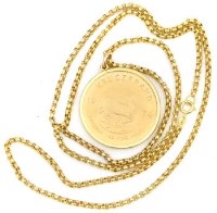 Lot 372 - 1974 krugerrand on chain
