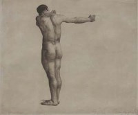Lot 581 - Erich Wolfsfeld, The Archer, etching.