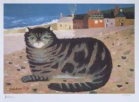 Lot 587 - Mary Fedden, Cat on a Cornish Beach, signed print.